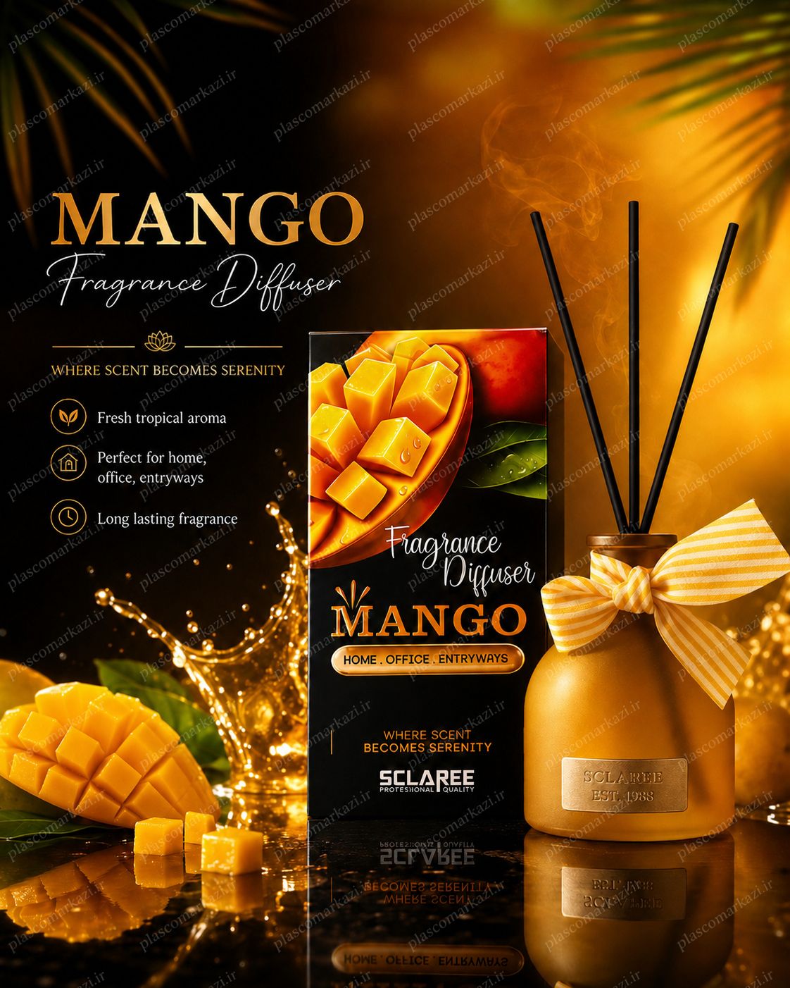 خوشبو کننده رد دیفیوزر Mango اسکلاره حجم 100 میلی لیتر